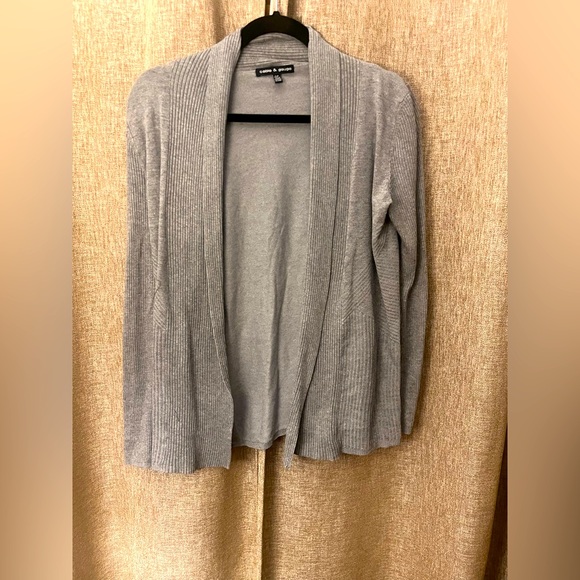 Cable & Gauge Light Gray Open Cardigan - Picture 1 of 4
